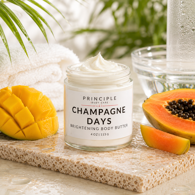 P R I N C I P L E Champagne Days Brightening Body Butter Body Gray