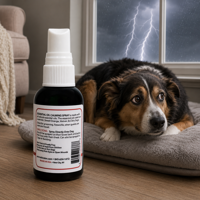 Warren London Essential Oil Dog Calming Spray Spa Product Black