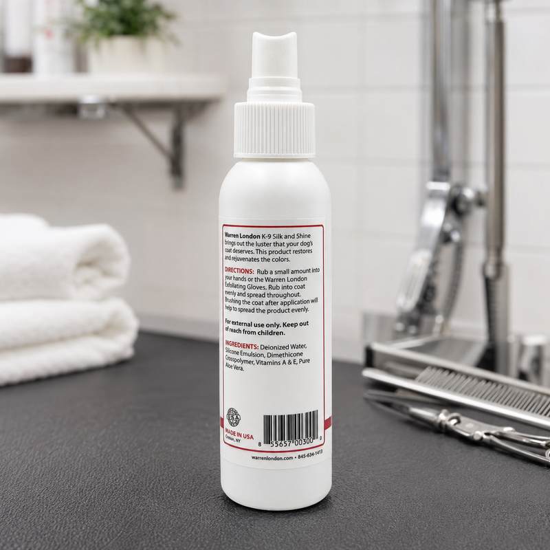 Warren London K9 Silk & Shine - Revitalize and Shines the Coat Spa Product Light Gray