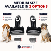Warren London Warren London Long Hair Deshedding Brush Leashes, Collars & Accessories White Smoke Small 1.75" Brush (up to 25 lbs),Medium 2.5" Brush (25 - 50 lbs),Large 4" Brush (40+ lbs)