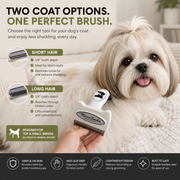 Warren London Warren London Short Hair Deshedding Brush Leashes, Collars & Accessories Light Gray Small 1.75" Brush (up to 25 lbs),Medium 2.5" Brush (25 - 50 lbs),Large 4" Brush (40+ lbs)