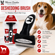 Warren London Warren London Long Hair Deshedding Brush Leashes, Collars & Accessories White Smoke Small 1.75" Brush (up to 25 lbs),Medium 2.5" Brush (25 - 50 lbs),Large 4" Brush (40+ lbs)