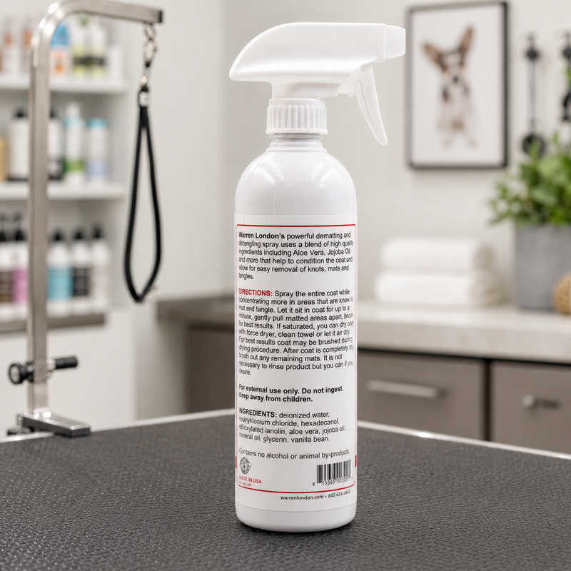 Warren London Dog De-matting and Detangler Spray - Leave-In Conditioner Spa Product