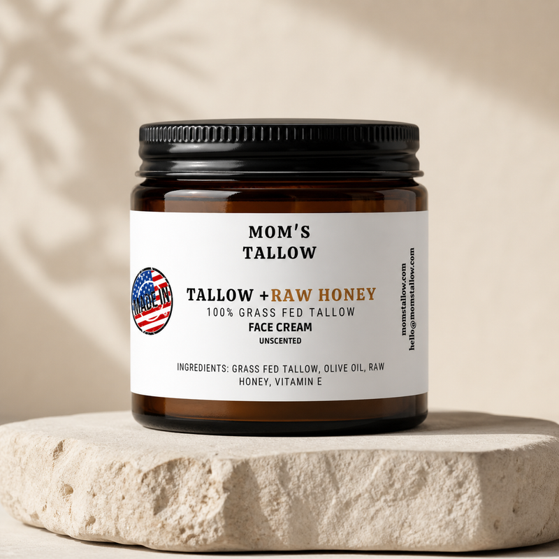 Mom’s Tallow Skin Serenity Face Cream – Nourishing Balm for Sensitive & Flaky Skin