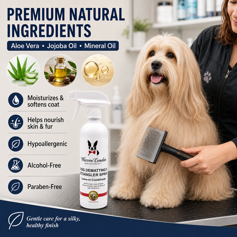 Warren London Dog De-matting and Detangler Spray - Leave-In Conditioner Spa Product