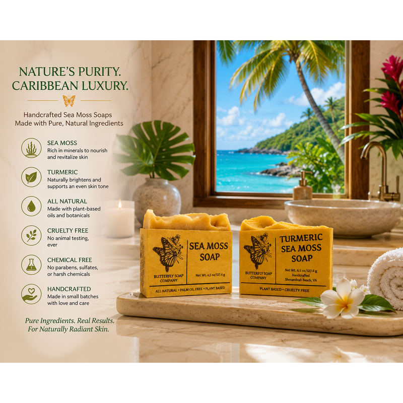 MG Windward Trading LLC Organic Sea Moss Soap – Handcrafted Pure and Natural Bar Soap for Face & Body Skin Care Light Gray Original Sea Moss Soap,Turmeric