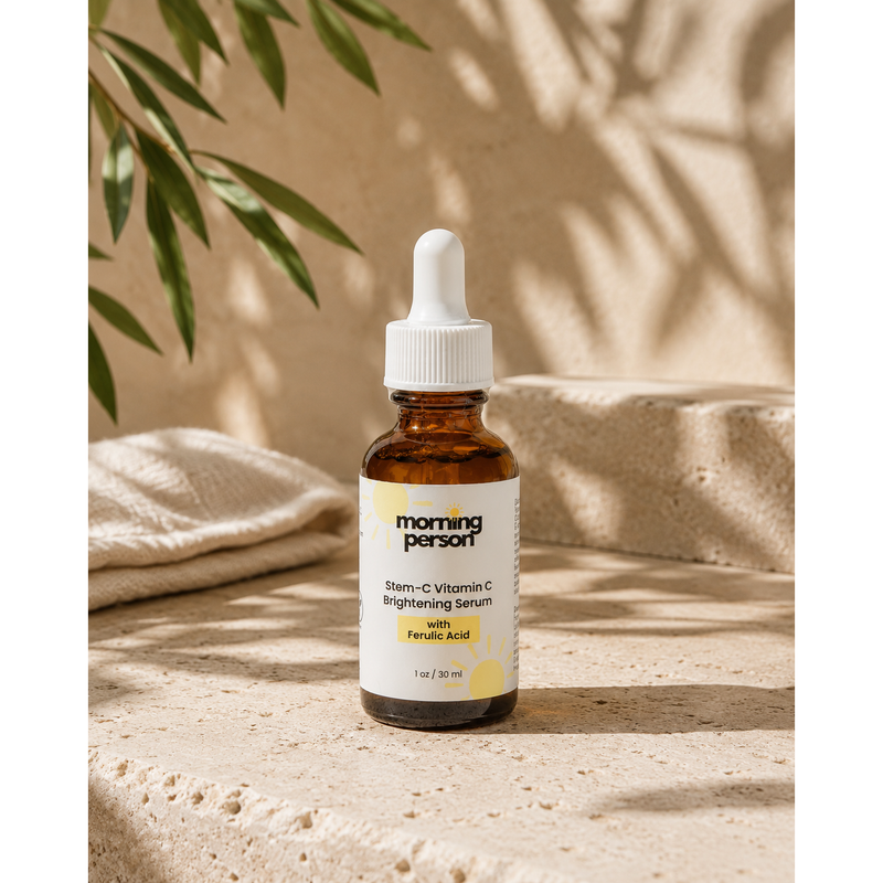 Morning Person Beauty Stem-C Vitamin C Brightening Serum with Ferulic Acid Serum Light Gray