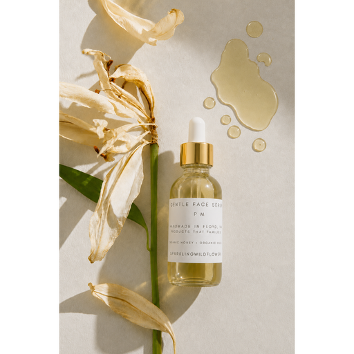 Sparkling Wildflower LLC. Gentle Face Serum Gentle Face Collection Light Gray a m,p m,turmeric glow