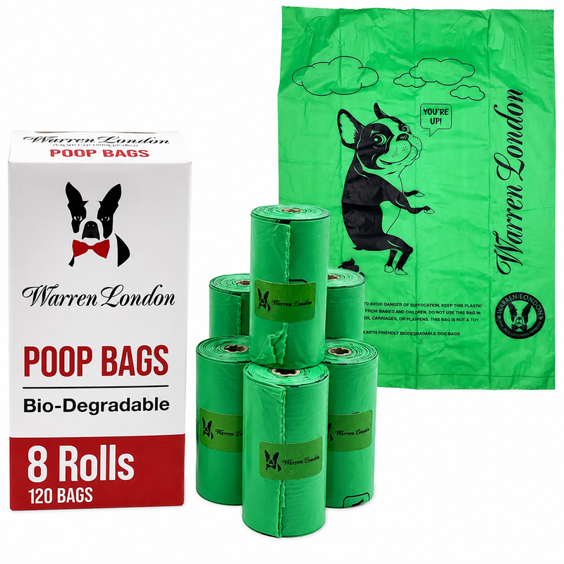 Warren London Warren London Dog Poop Bags Pet Supplies White Smoke 8 Rolls - 120 Bags