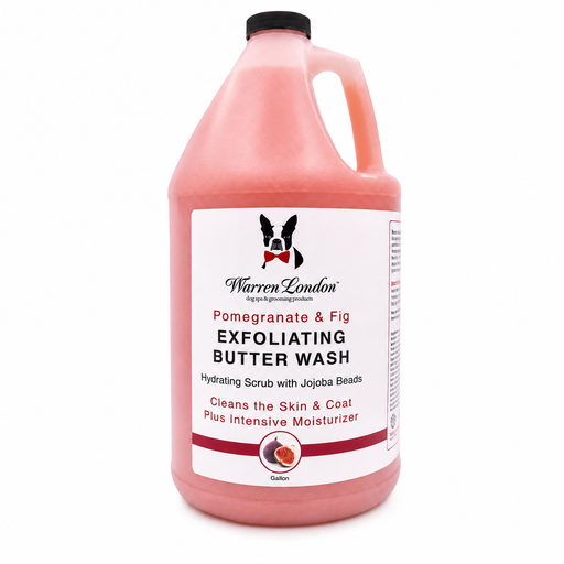 Warren London Exfoliating Butter Wash Dog Shampoo Gallons - With Natural Jojoba Beads Spa Product