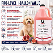 Warren London Exfoliating Butter Wash Dog Shampoo Gallons - With Natural Jojoba Beads Spa Product