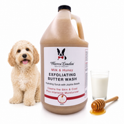 Warren London Exfoliating Butter Wash Dog Shampoo Gallons - With Natural Jojoba Beads Spa Product