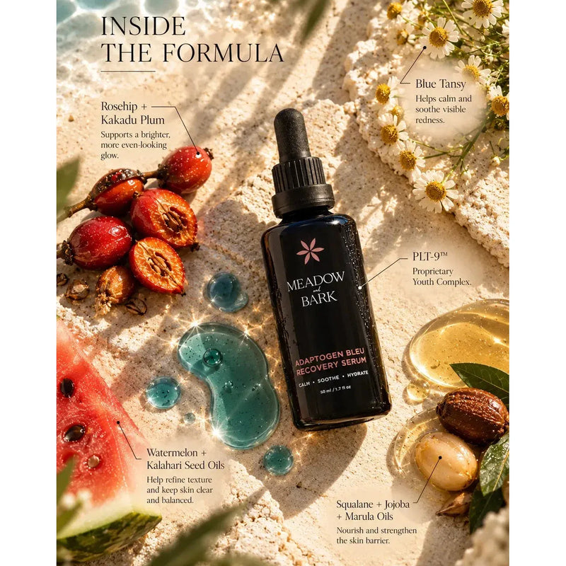 Meadow and Bark Adaptogen Bleu Recovery Serum Peach Puff 50 ml,10 ml