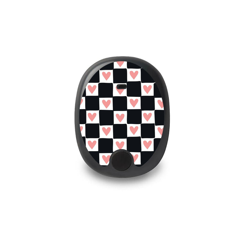 Peelz Checkered Hearts Eversense Smart Transmitter Peelz/Stickers