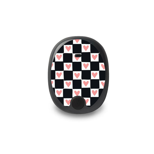 Peelz Checkered Hearts Eversense Smart Transmitter Peelz/Stickers