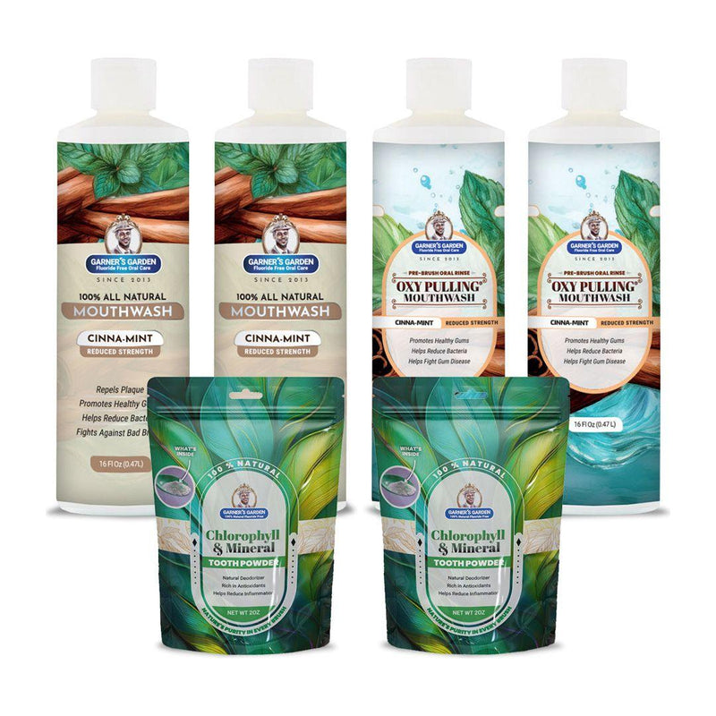 Garner's Garden 2 Pack Oral Care Package | Trio | H2O2 | Fluoride Free Packages