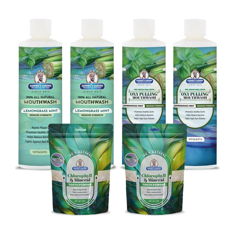 Garner's Garden 2 Pack Oral Care Package | Trio | H2O2 | Fluoride Free Packages