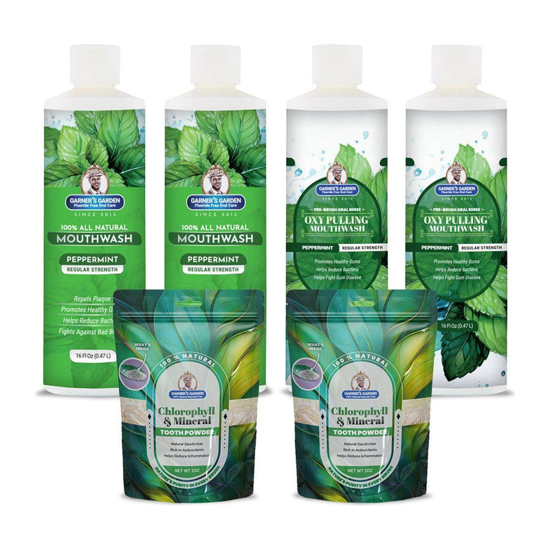 Garner's Garden 2 Pack Oral Care Package | Trio | H2O2 | Fluoride Free Packages