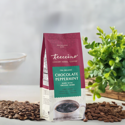 Teeccino Chocolate Peppermint Chicory Herbal Coffee Herbal Coffee
