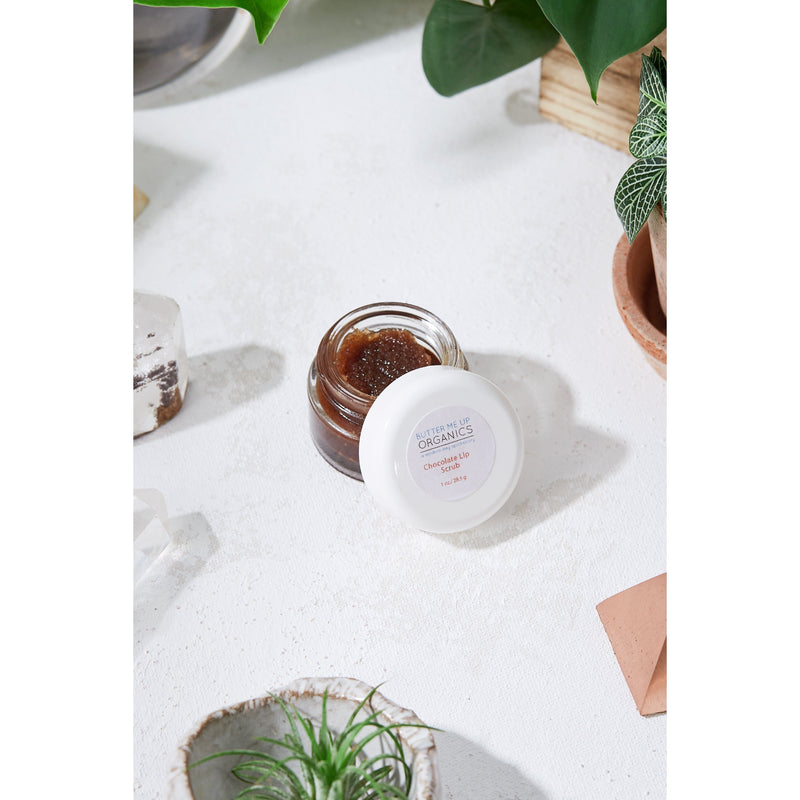 Butter Me Up Organics Organic Chocolate Lip Scrub Flaky Chapped Lips Face