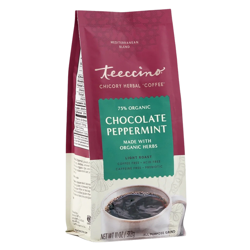 Teeccino Chocolate Peppermint Chicory Herbal Coffee Herbal Coffee