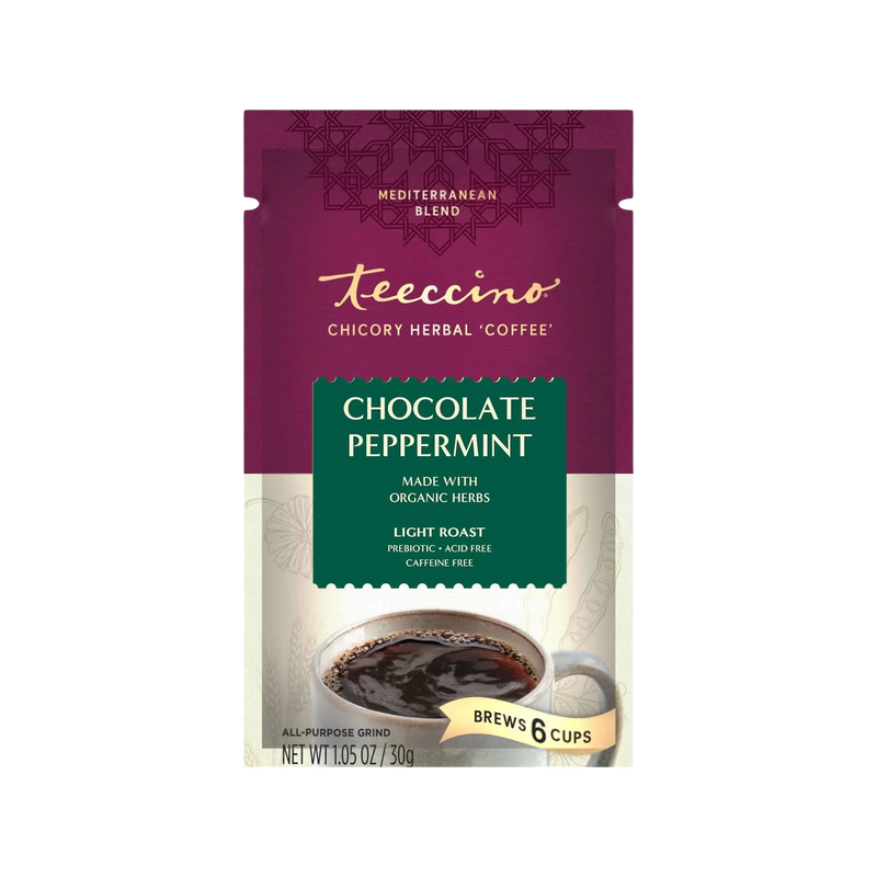 Teeccino Chocolate Peppermint Chicory Herbal Coffee Herbal Coffee