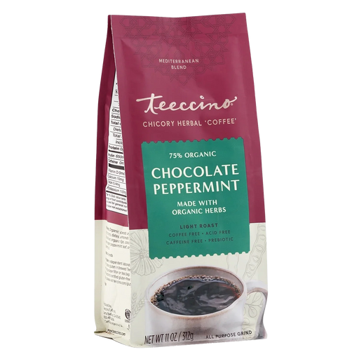 Teeccino Chocolate Peppermint Chicory Herbal Coffee Herbal Coffee
