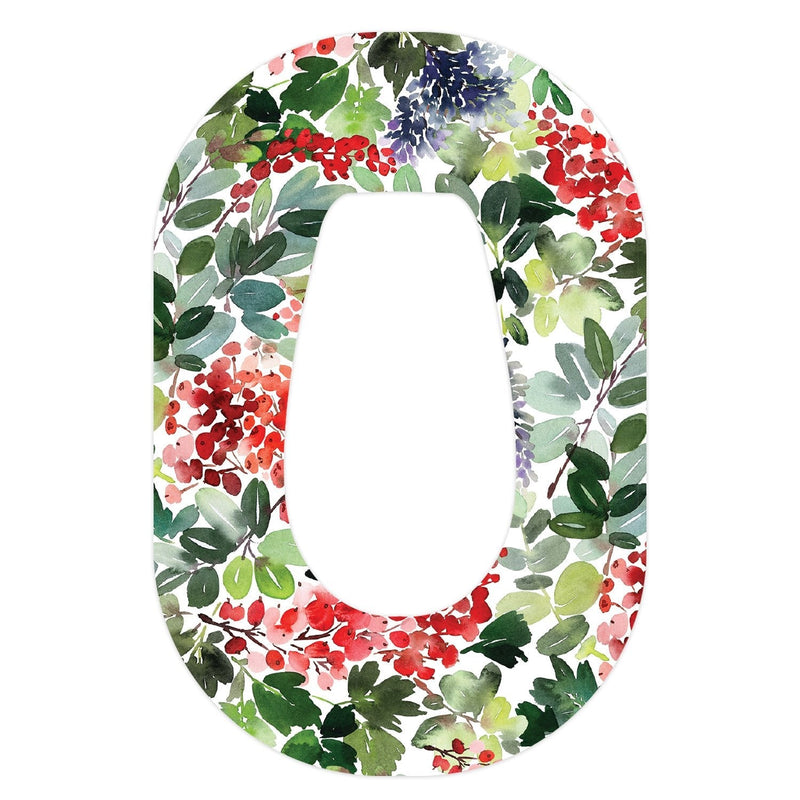 Peelz Christmas Berries Dexcom G6 Patch Tape - Pump Peelz Patch Medical Tape