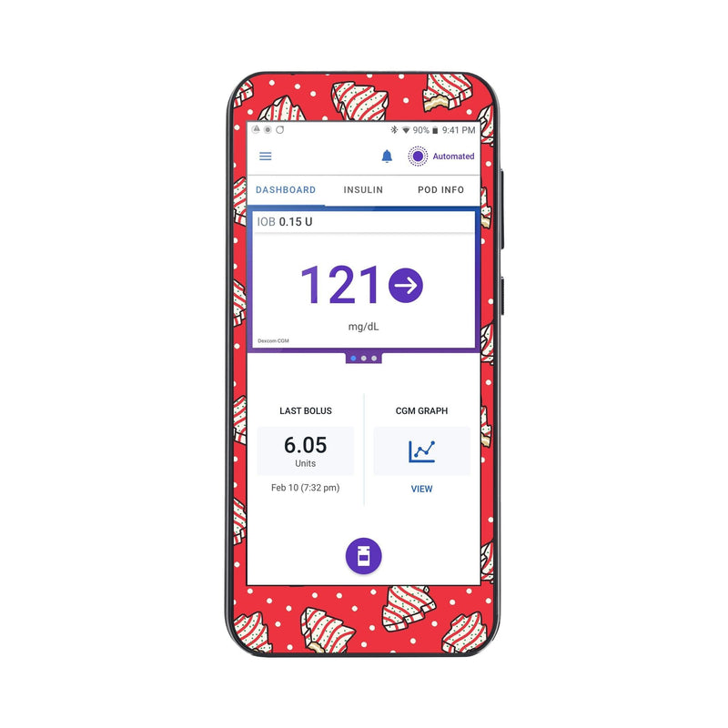 Peelz Christmas Cakes Sticker for Omnipod® 5 Controller – Pump Peelz Peelz/Stickers