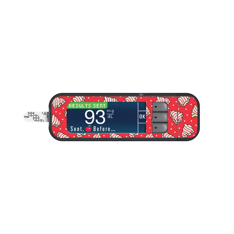 Peelz Christmas Cakes Sticker for Bayer Contour Next Glucometer Peelz/Stickers