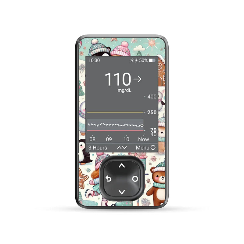 Peelz Christmas Scene Sticker for DEXCOM G7 and G6 Touchscreen Receiver Peelz/Stickers