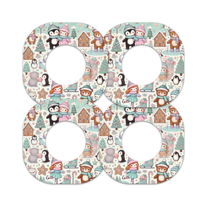 Peelz Christmas Scene Dexcom G7 and Stelo Patch Tape - Pump Peelz Patch Medical Tape