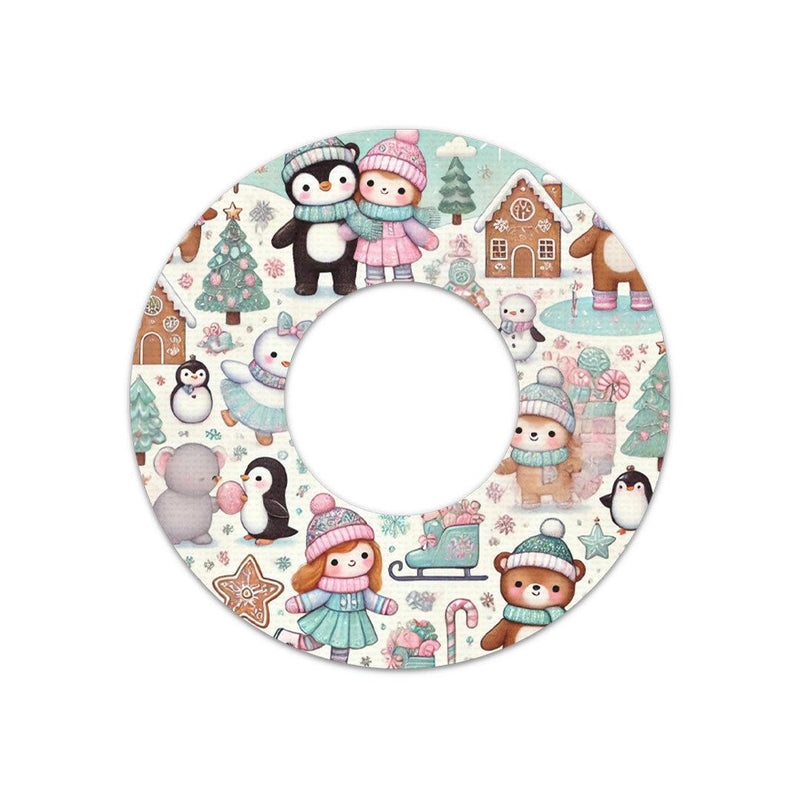 Peelz Christmas Scene Freestyle Libre 2 Patch Tape - Pump Peelz Patch Medical Tape