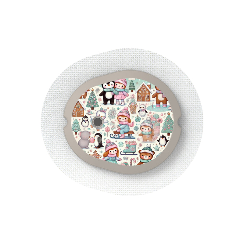 Peelz Christmas Scene Sticker Designed for the DEXCOM G7 and Stelo Transmitter Peelz/Stickers