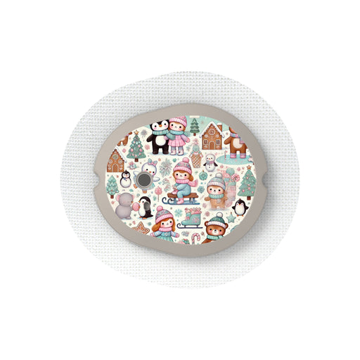 Peelz Christmas Scene Sticker Designed for the DEXCOM G7 and Stelo Transmitter Peelz/Stickers