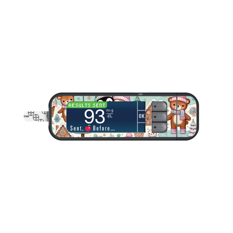 Peelz Christmas Scene Sticker for Bayer Contour Next Glucometer Peelz/Stickers