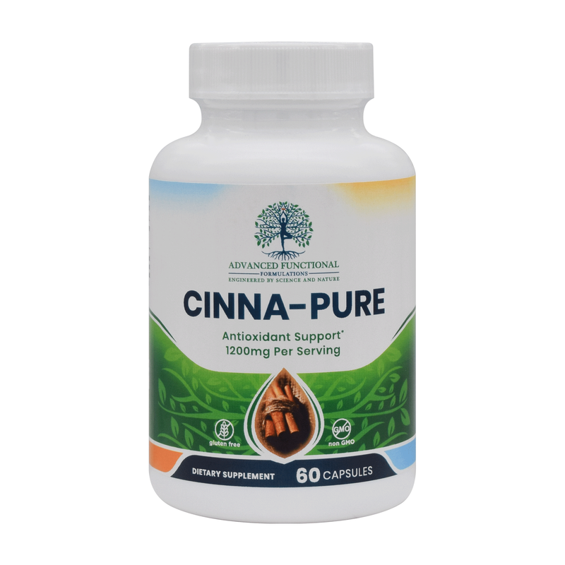 Advanced Functional Medicine Supplements Cinna-Pure (therapeutic organic ceylon cinnamon designed for blood sugar and cholesterol support)