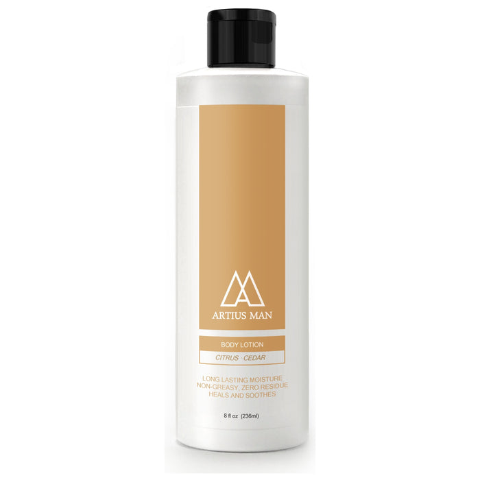 Artius Man - Soothing Body Lotion - Citrus Cedar - 8 OZ