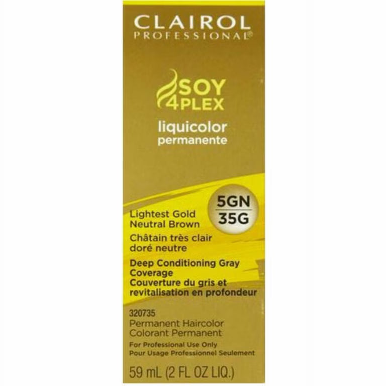 Clairol Professional Clairol Professional Liquicolor Lightest Gold Neutral Brown 5GN/35G Hair Color, 2 Oz Hair Color Dark Goldenrod