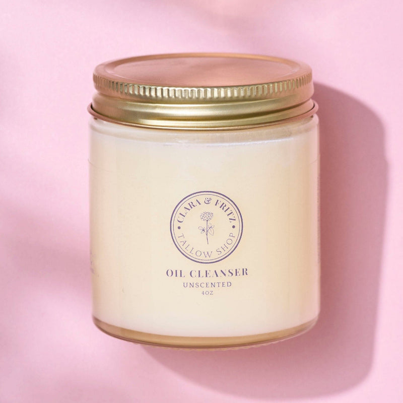 Clara & Fritz Tallow Shop Tallow-Based Oil Cleanser Facial Cleansers Misty Rose Unscented 4 oz