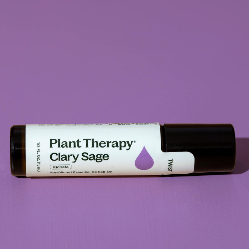 Plant Therapy Clary Sage Essential Oil Pre-Diluted Roll-On Essential Oil