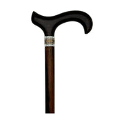 Classy Walking Canes Classy Black Derby on Ebony Wood Shaft with Gentlemen Collar Walking Cane
