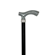 Classy Walking Canes Classy Canes Chrome Plated Fritz Handle with Fashionable Collar Walking Cane