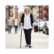Classy Walking Canes Classy Walking Canes Adjustable Elegant Black and White Rhinestone Collar Walking Cane