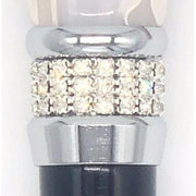 Classy Walking Canes Classy Walking Canes Adjustable Elegant Black and White Rhinestone Collar Walking Cane