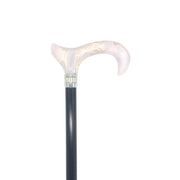 Classy Walking Canes Classy Walking Canes Adjustable Elegant Black and White Rhinestone Collar Walking Cane