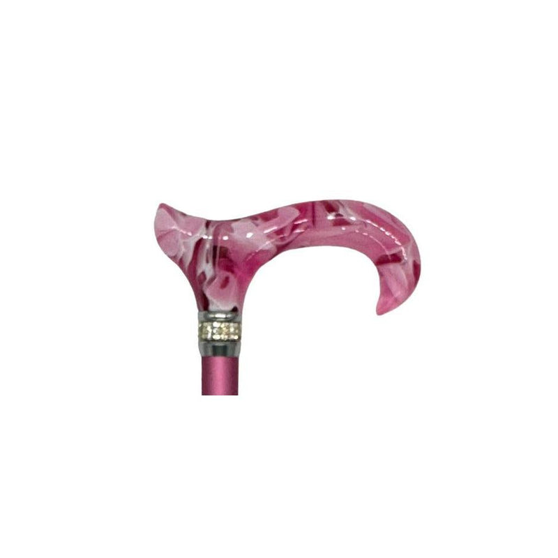 Classy Walking Canes Classy Walking Canes Adjustable Fashionable Pink Rhinestone Collar Walking Cane