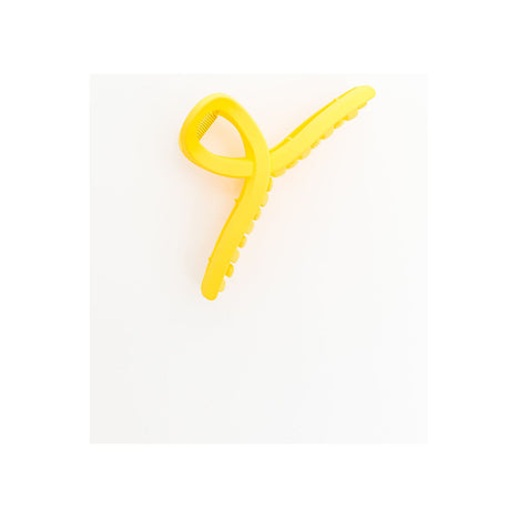 Set of 4 Assorted Size and Style Hair Claw Clips in Lemon