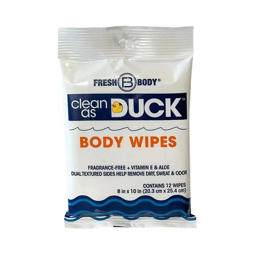 Fresh Body FB® Clean As Duck Body Wipes 12ct