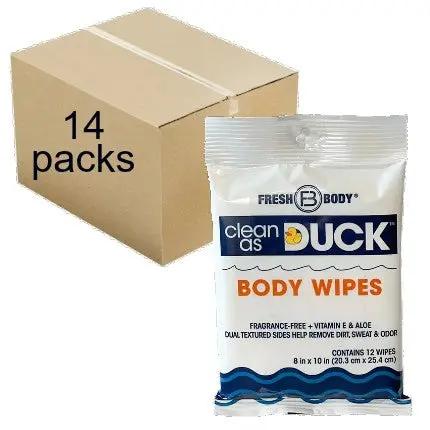 Fresh Body FB® Clean As Duck Body Wipes 12ct